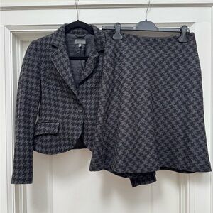 Mexx | Gray Houndstooth Blazer and Skirt Set